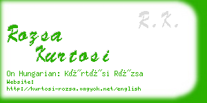 rozsa kurtosi business card